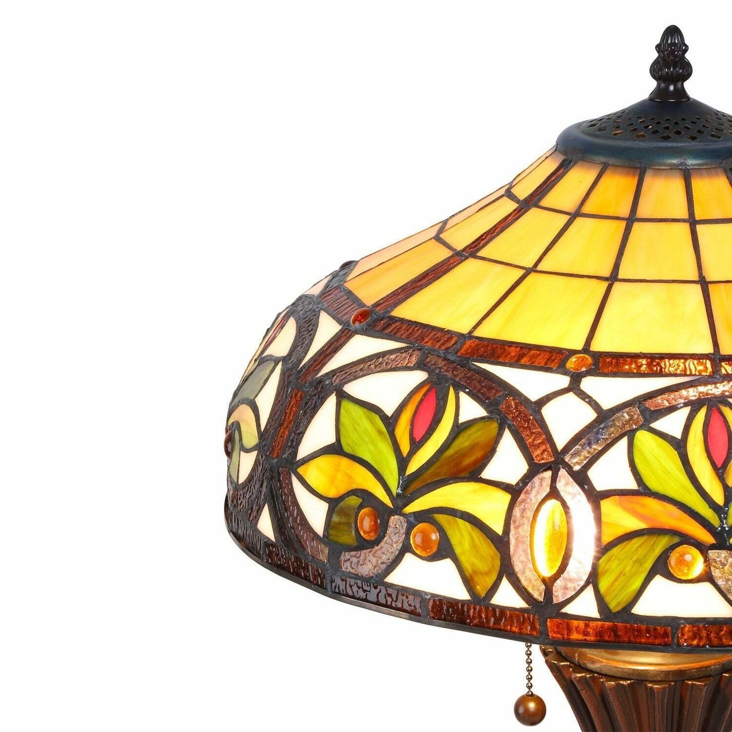 Tiffany Style Stained Glass Sunrise Table Lamp Accent Reading Lamp - 2 Light