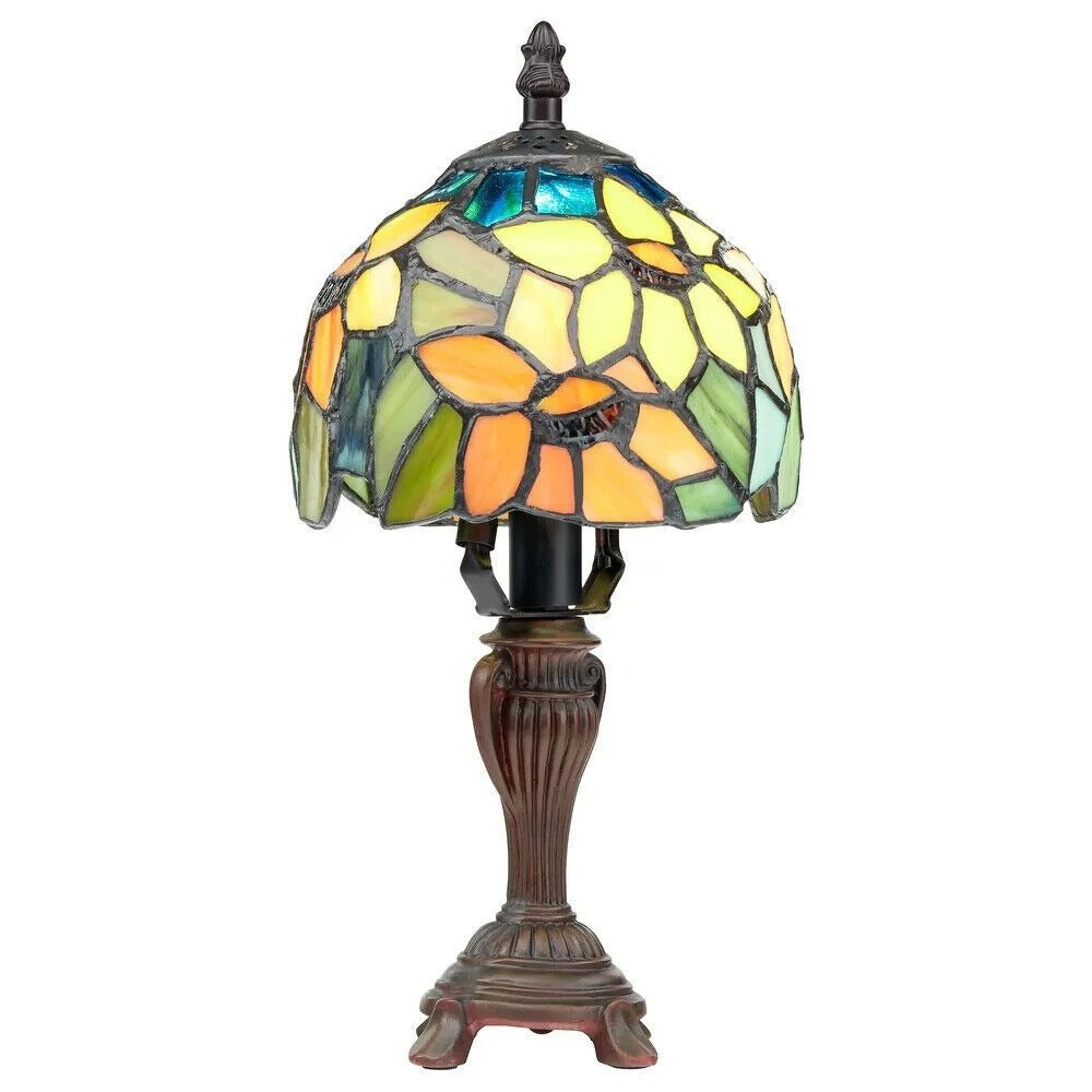 Tiffany Style Stained Glass Table Lamp Accent Lamp in Sunflower Theme 12in