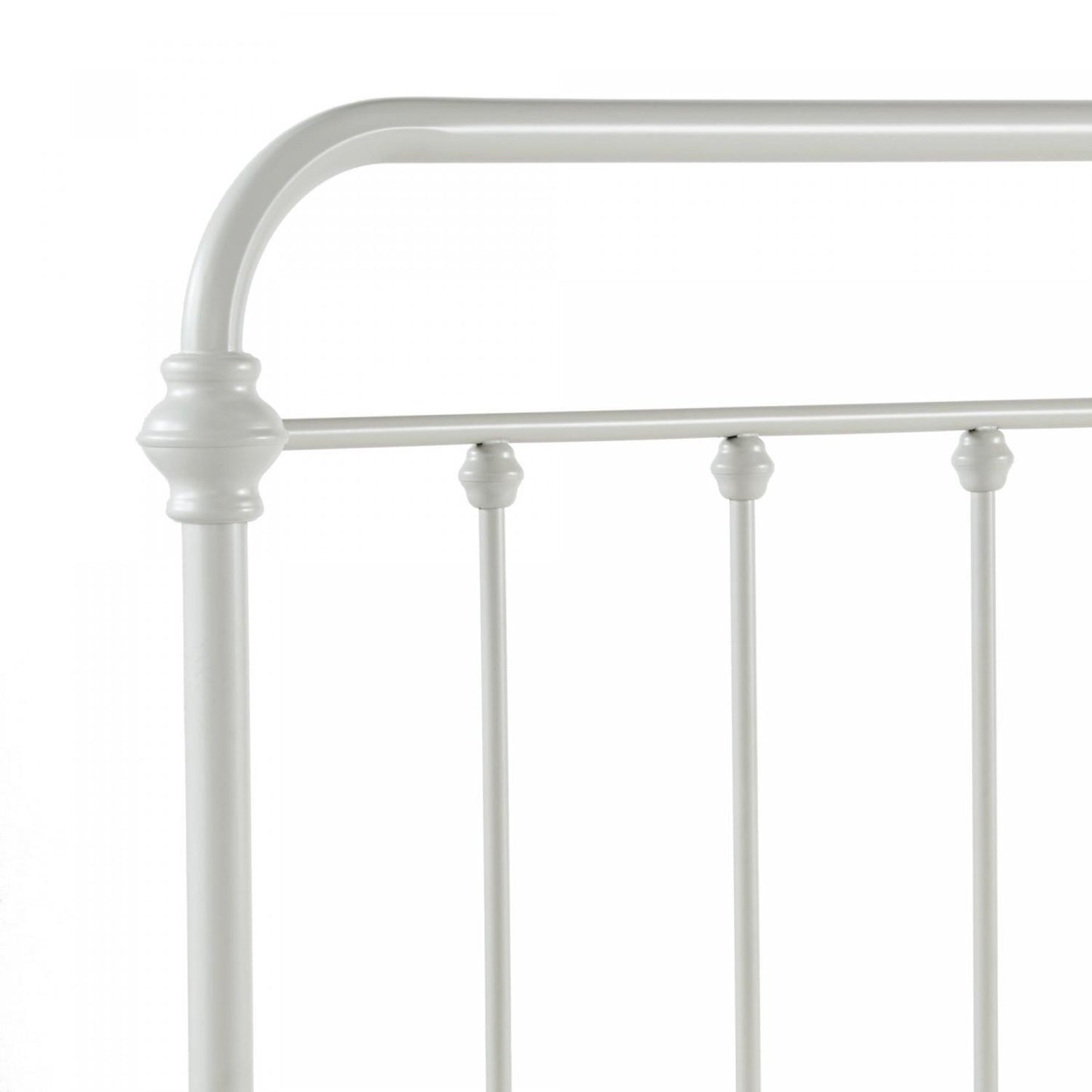 Classic QUEEN Size Metal Bed Traditional Country Style Glossy White