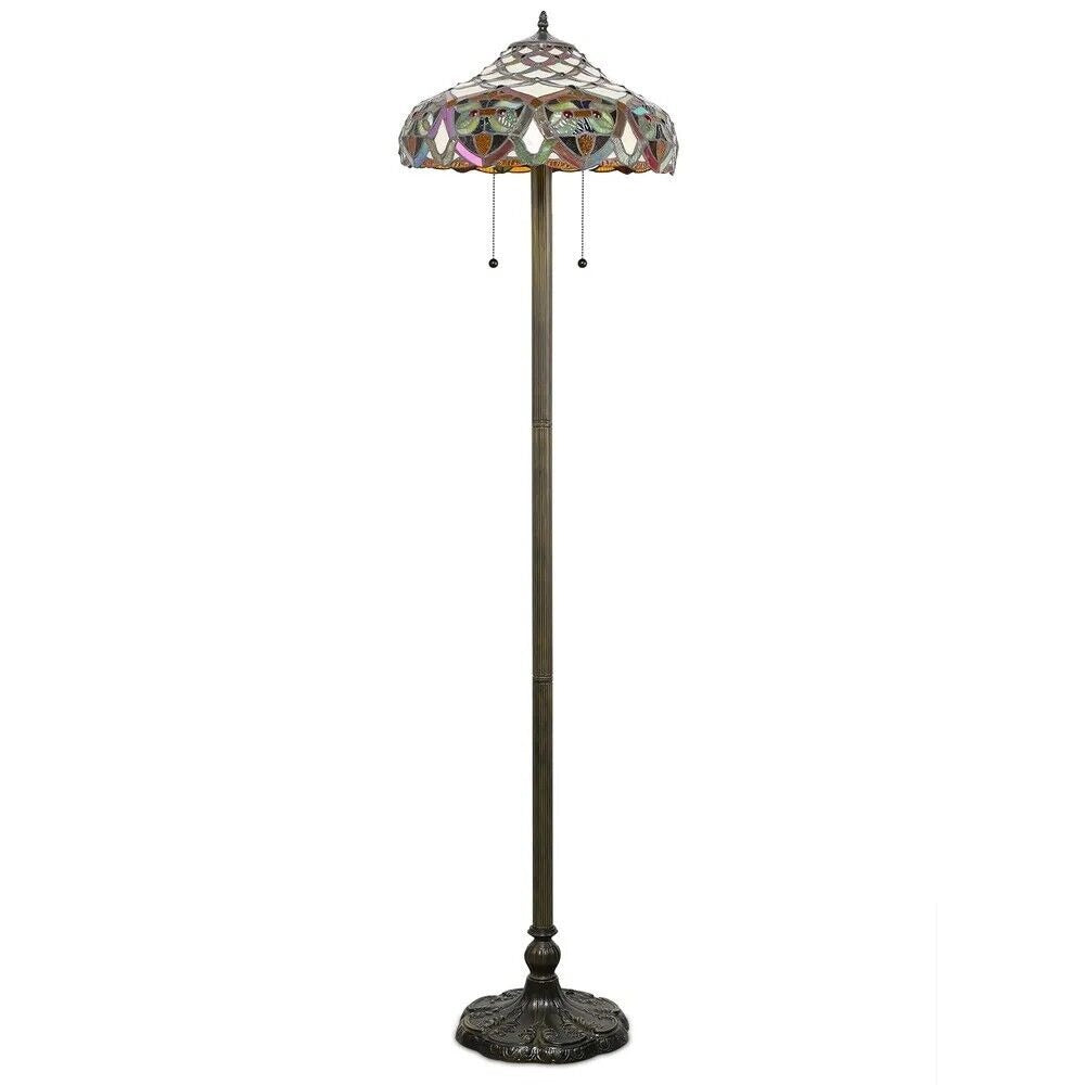 Tiffany Style Baroque Theme Stained Glass Floor Lamp