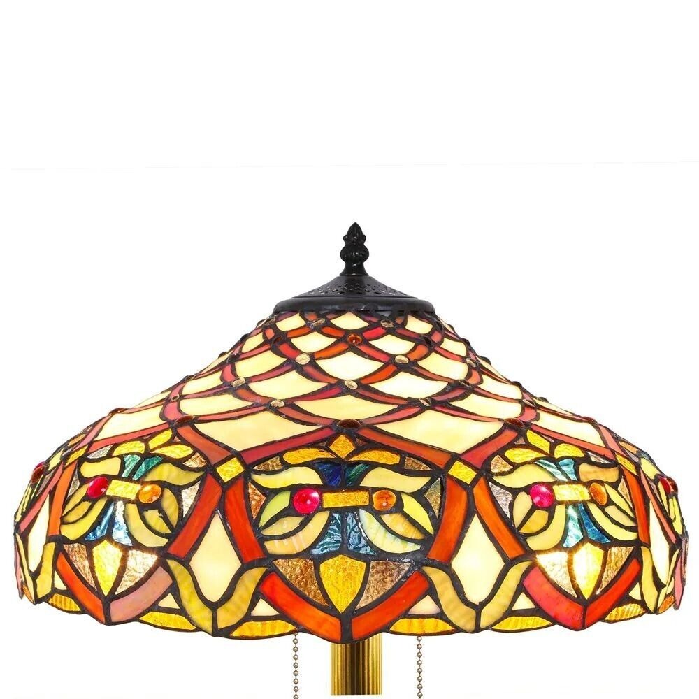 Tiffany Style Baroque Theme Stained Glass Floor Lamp