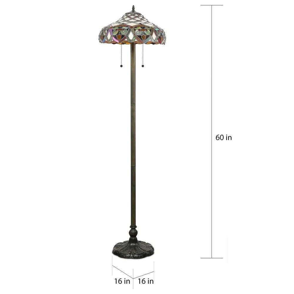 Tiffany Style Baroque Theme Stained Glass Floor Lamp