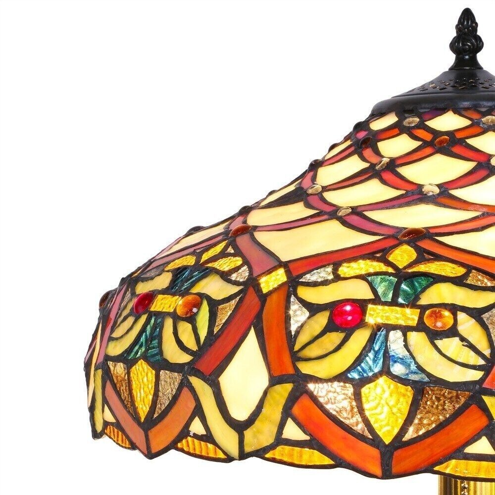 Tiffany Style Baroque Theme Stained Glass Floor Lamp