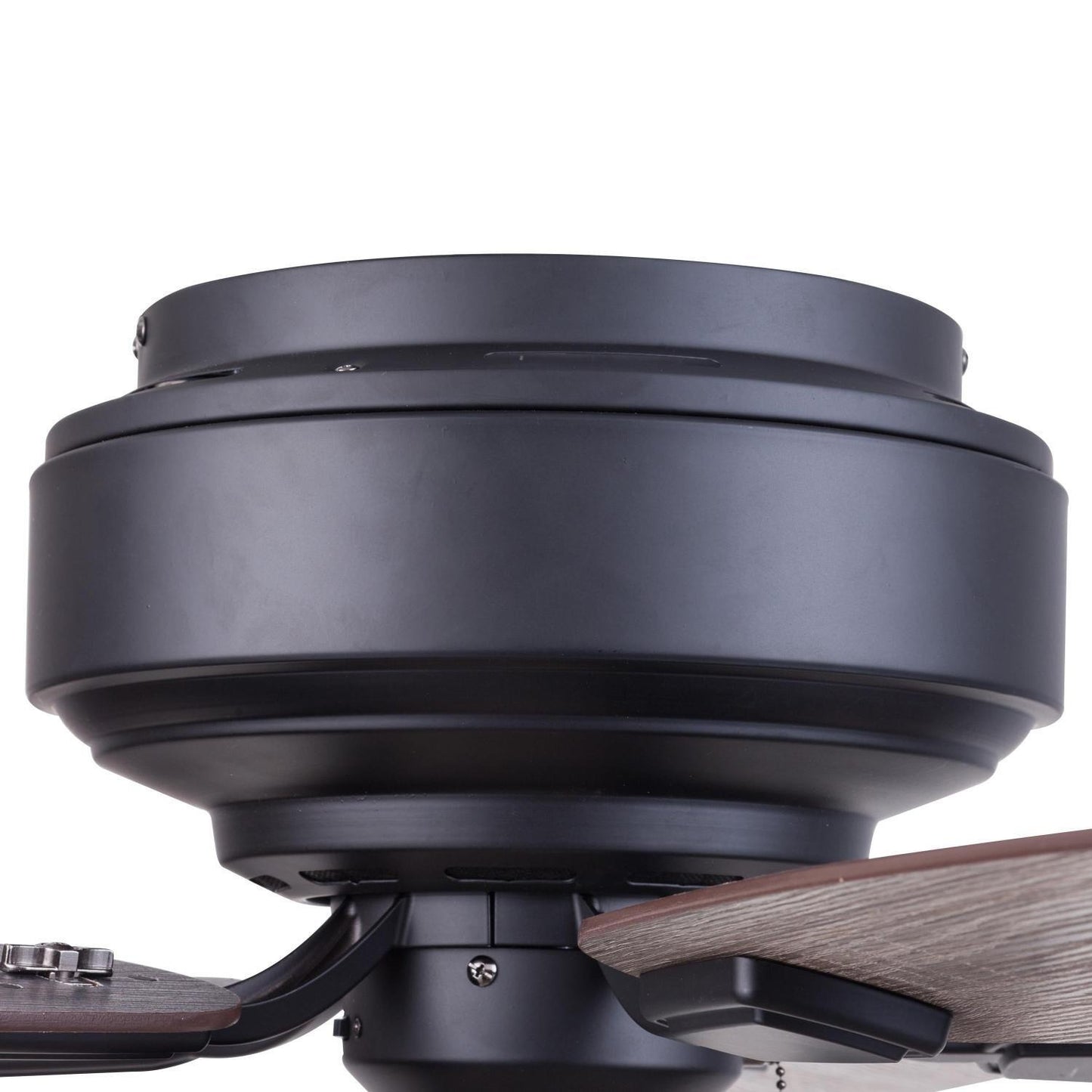 Matt Black Finish Ceiling Fan 3-Light 52in 5-Blade 3-Speed Pull Chain